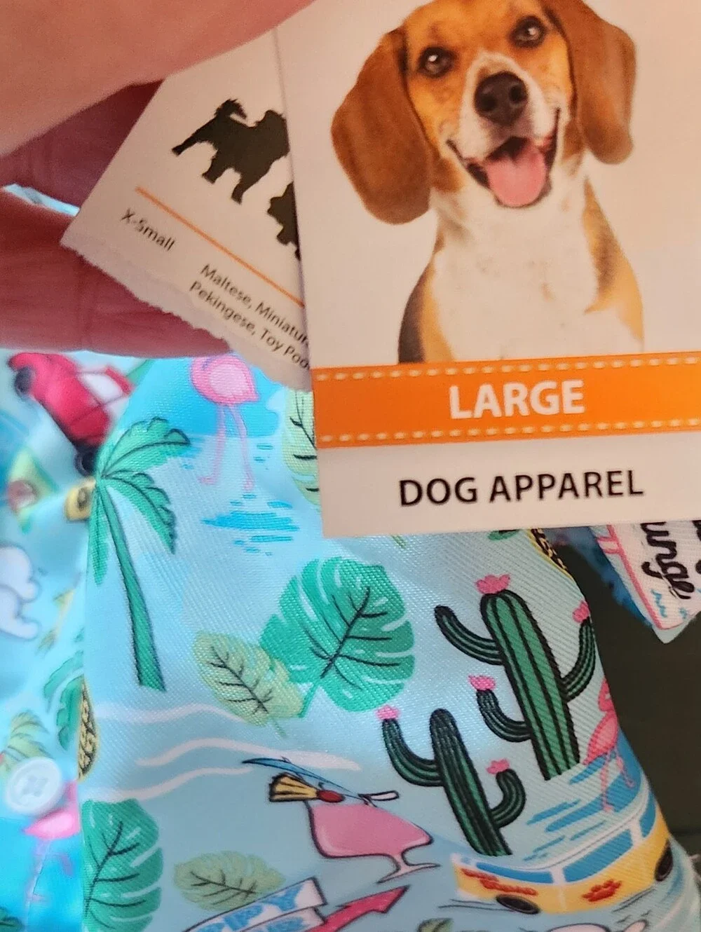 Tropical Print Button-Up Dog Shirt  ■ Final Price